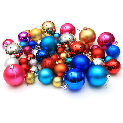 彩色光球 圣诞树挂件 圣诞节装饰品多彩色亮光球 3cm4cm光球