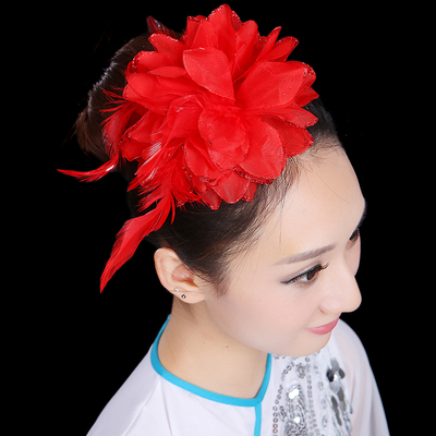 秧歌服古典舞广场舞健身操舞蹈舞台头饰2016新款现代舞演出服头花