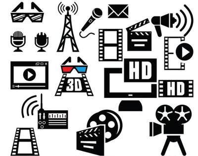 电影元素道具墙贴纸影视题材场板hd3d眼镜屏幕雷达接收塔贴纸贴画