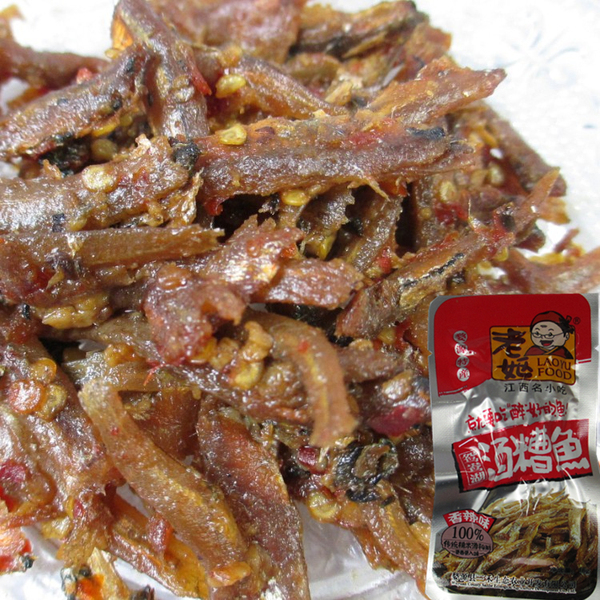 江西特产 婺源 老妪 酒糟鱼 香辣味 独立小包装 16g 满60袋包邮