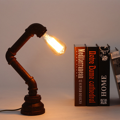 美式乡村工业风卧室床头创意时尚机械复古爱迪生个性水管装饰台灯