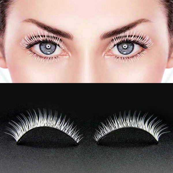 白色假睫毛 眼尾加长款 cos 瑞希 军火女王 茕兔 古装 fate上睫毛