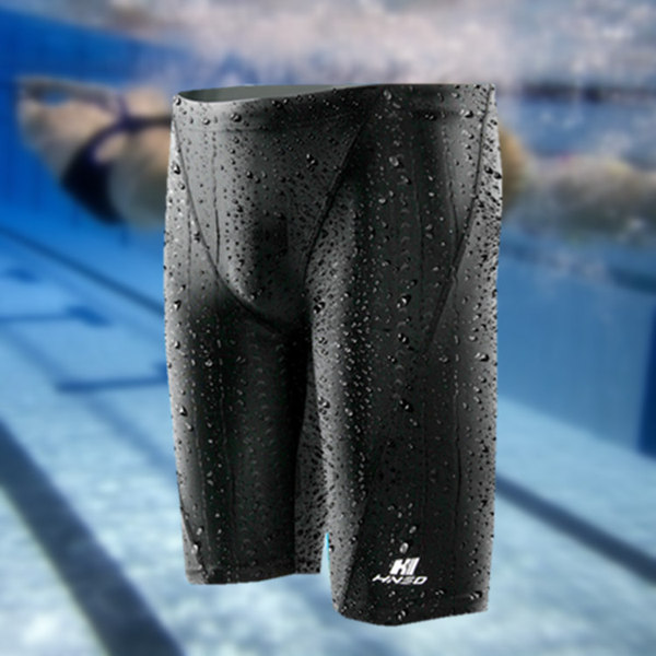 正品防水速干五分泳裤鲨鱼皮男士游泳衣加肥加大码平角温泉游泳裤