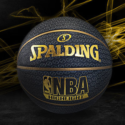 正品斯伯丁篮球highlight系列橡胶球耐磨篮球73-901y 73-902y