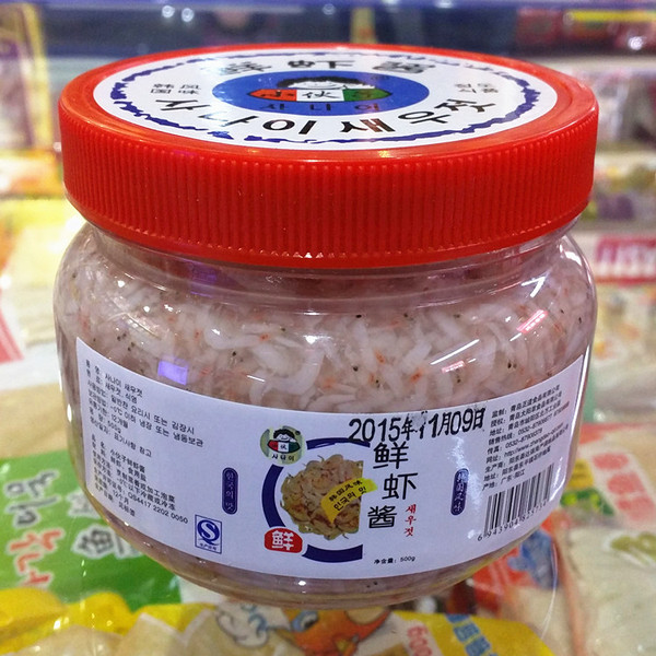 小伙子鲜虾酱 500克罐装 做韩国辣白菜 腌制韩国泡菜专用调味虾酱
