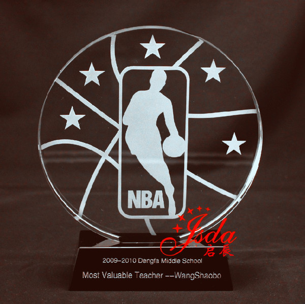 nba mvp总冠军奖杯 篮球水晶奖杯 奖牌 制作 比赛纪念品颁奖奖品