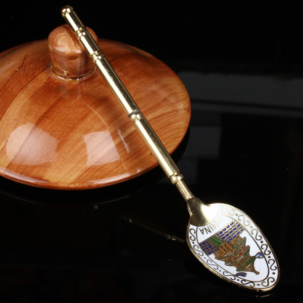 鼻烟勺 景泰蓝铜勺 鼻烟专用