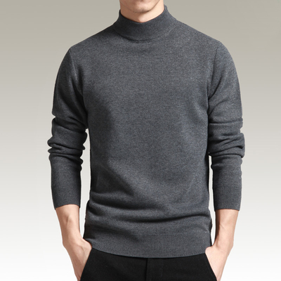 2015品牌冬季男士半高领加厚毛衣韩版修身套头针织衫青年潮羊毛衫