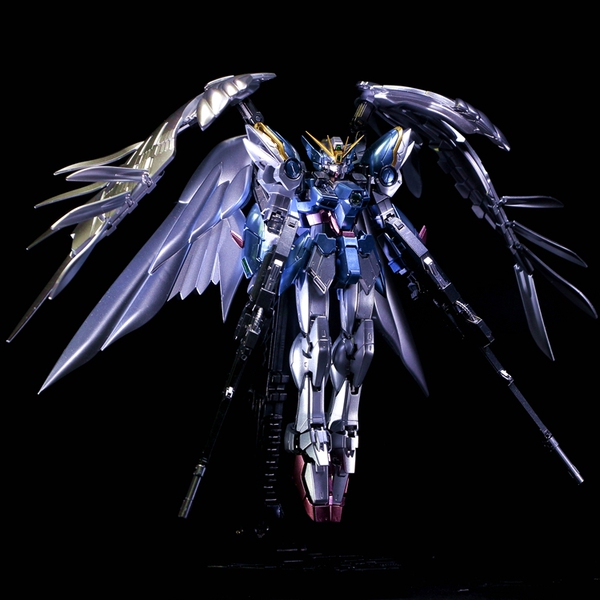 模动魂bandai合金著色 rg17 wing zero天使飞翼零式高达 掉毛ew版