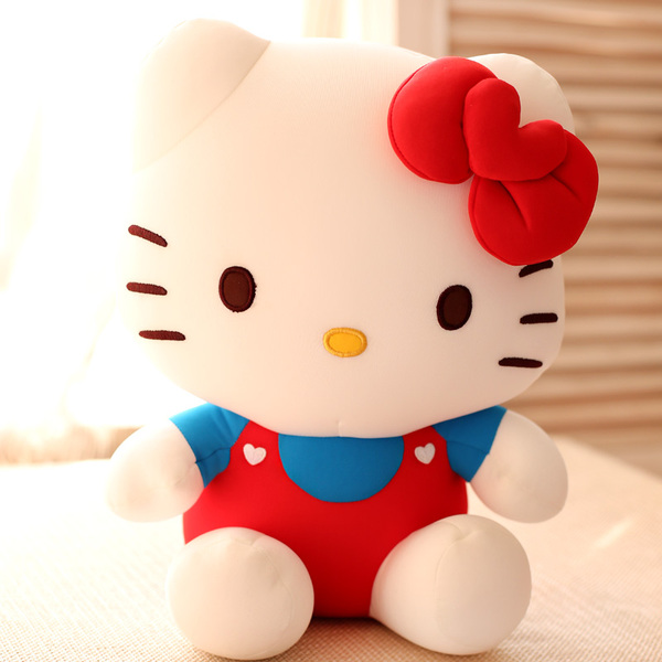 正版hello kitty凯蒂猫泡沫粒子公仔 经典kt玩具布娃娃生日礼物