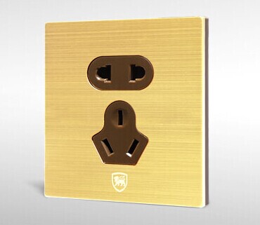 狮盾电气 狮盾开关插座 正品 v10钛镁合金面板 二三插/五孔