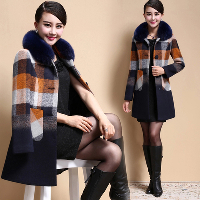 哥弟毛呢大衣女羊绒