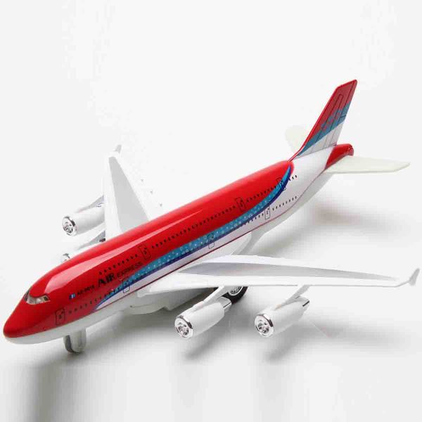 飞机模型仿真民航客机蒂雅多 客机模型合金空客a380儿童玩具回力