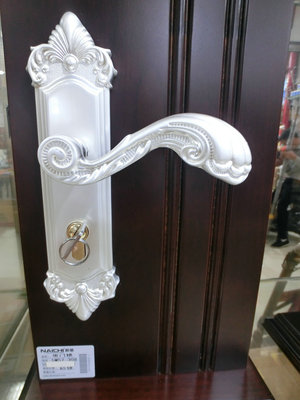 耐驰正品欧式豪华房门执手五金锁具象牙白通用型套餐锁芯实木门锁