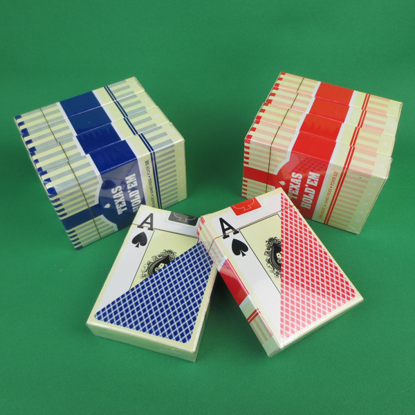 包邮 大字塑料扑克 texas holdem 德州扑克牌 附切牌片 10付