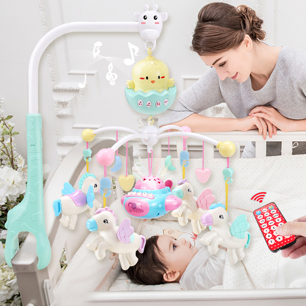 婴儿床铃音乐旋转新生儿摇床玩具0-1岁男女孩床头铃益智宝宝包邮