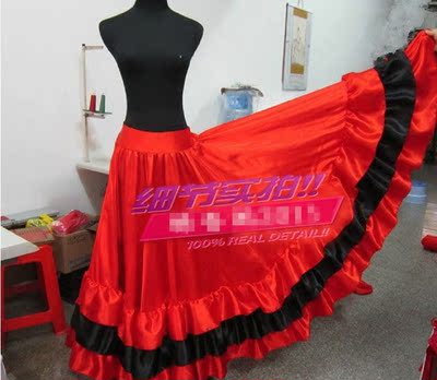 定做开场舞大摆裙舞蹈服装大合唱半截长裙36