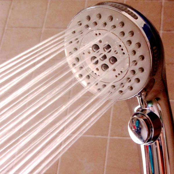 出口德国增压节水粗孔大出水花洒淋浴喷头淋雨莲蓬头带开关止水