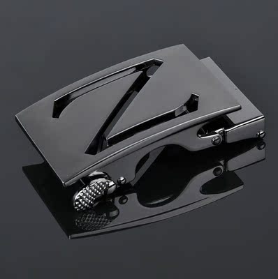 淘宝爆款高档自动扣扣头单独皮带头腰带扣配3.5带身枪色z镂空光面