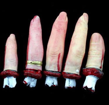 圣诞节万圣节愚人节恶搞整人玩具恐怖道具 仿真断手指假血手指头