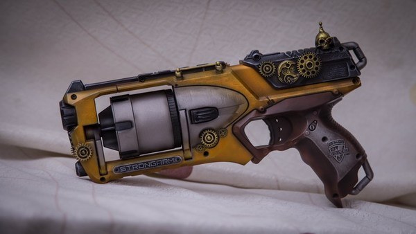 朋克枪 nerf精牛a0710涂装发射器,科幻道具枪,电影道具枪