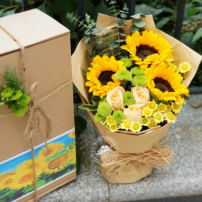 生日送花向日葵礼盒新余赣州抚州九江上饶宜春萍乡南昌鲜花速递