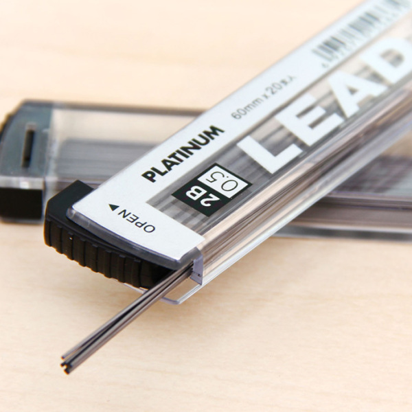 小棋家 韩国文具 自动笔芯活动铅芯 0.5 hb 2b 20支盒装 学生文具