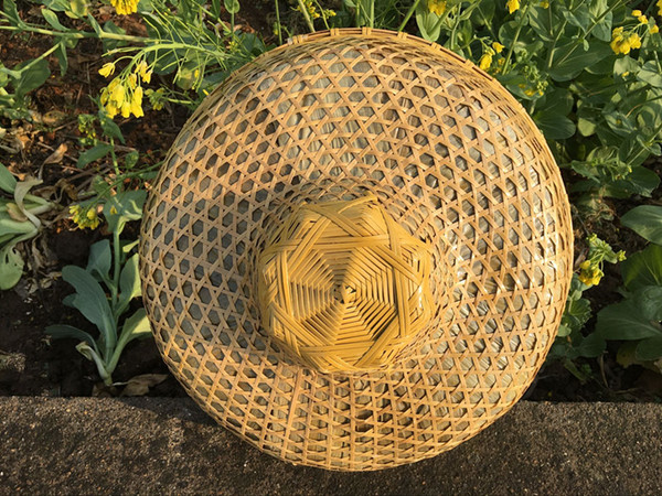 海南斗笠帽渔民帽竹编斗笠 平等防水环卫工人农民帽舞蹈帽子 运动