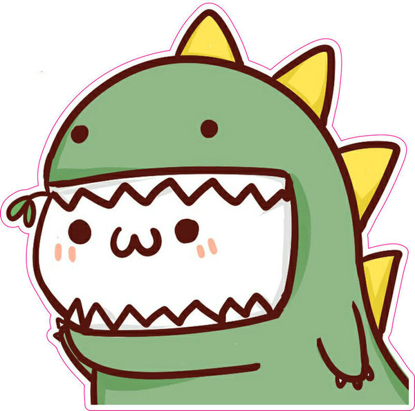 3m恐龙颜文银魂汽车搞笑卡通刮痕装饰贴车身贴纸涂鸦饰品贴花1055