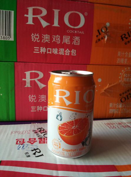 rio锐澳鸡尾酒 西柚 伏特加 rio批发 听装 罐装 满12罐 多省包邮
