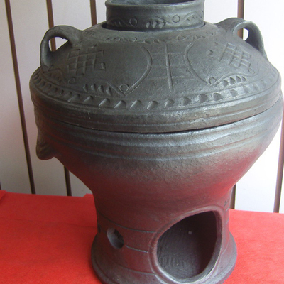 舌尖上的中国1 尼西黑土陶汤锅土火锅 香格里拉厨具 藏族手工艺品