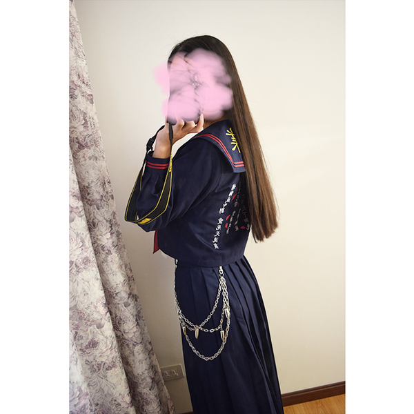 卒业日式暴走族特攻服不良jk海军领套装正统jk刺绣赤二本套装