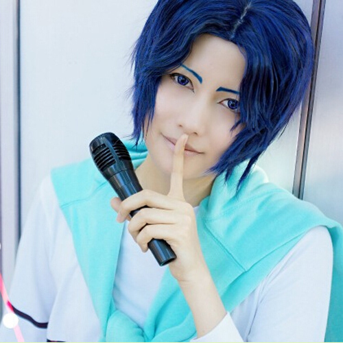 沐樱cos假发 藏青蓝短发/军神韦勒斯拉纳/网球王子/幸村精市
