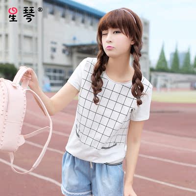 2016短袖t恤夏装女孩子11大童12小初中学生13少女夏季上衣14岁15