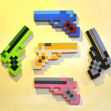 我的世界苦力怕jj怪minecraft 泡沫钻石枪 玩偶毛绒玩具公仔