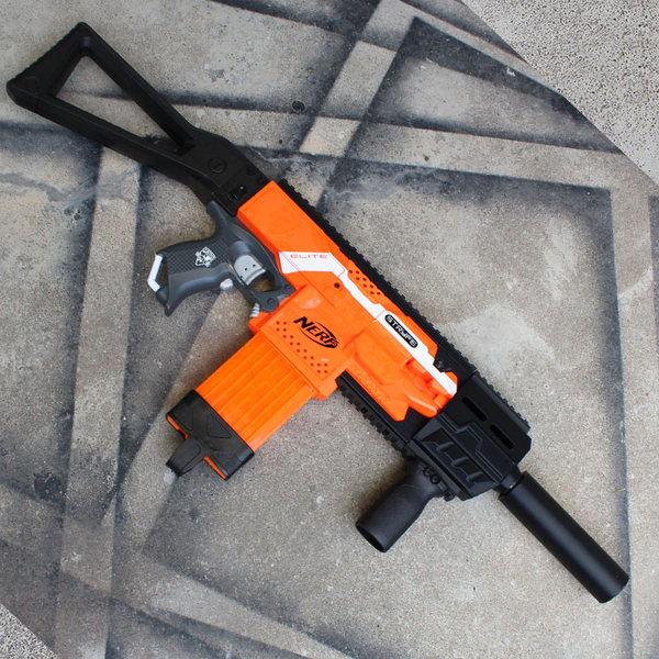 nerf发射器软弹枪改装配件stf短突升级套件全通转换轨3d打印