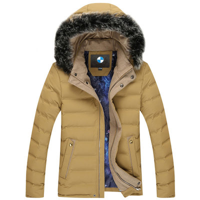 代购宝马男装品牌男式休闲2015新冬天厚款羽绒服带帽青年男士外套