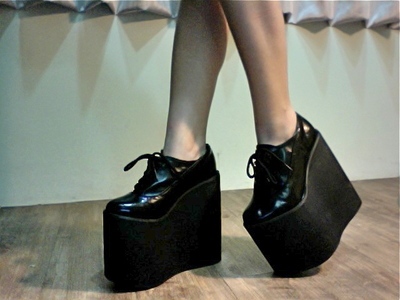 摇滚朋克cos松糕鞋超厚底鞋女鞋单鞋2015日本原宿张惠妹同款