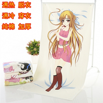精装美女遇热变色毛巾加厚 情趣创意礼品魔法毛巾 纯棉吸水浴巾