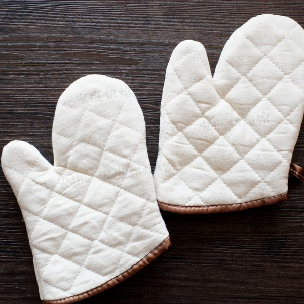 耐高温隔热加厚棉麻手套(双) 烘培烤炉烤箱用 必备厨房烘焙用品