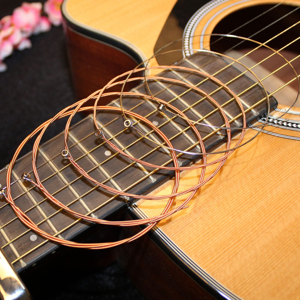 【买2送1】民谣吉他琴弦红铜琴弦41寸/40寸木吉他琴弦金属包邮