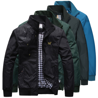 361夹克 男装新款秋季男士商务休闲立领中年上衣361度外套夹克衫