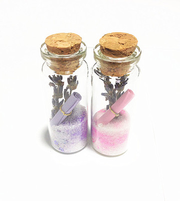 【谱写薰】薰衣草瓶许愿瓶幸运真爱玻璃瓶『好久不见』一对