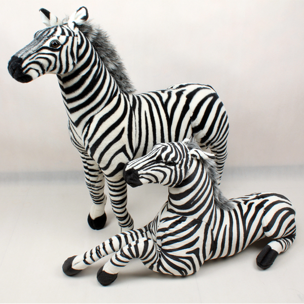 仿真斑马毛绒玩具公仔模型创意居家拍摄儿童五一元旦春节生日礼物