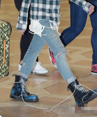 正品韩国代购男鞋潮男权志龙gd太阳渐变高帮靴马丁靴男女真皮靴子