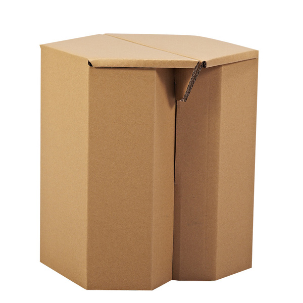 瓦楞纸椅六角纸凳子折叠纸椅纸方凳创意纸家具绿色环保纸制品包邮