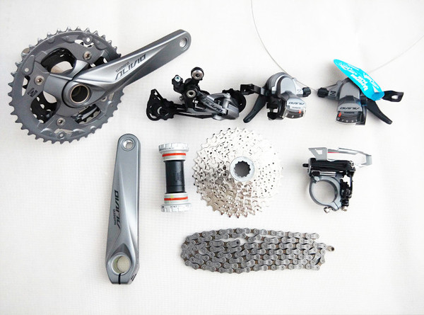 14款shimano禧玛诺alivio m4000 9速中套件 m430套件升级版