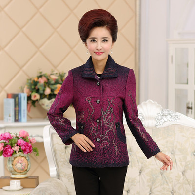 中老年人女装秋装外套妈妈装春秋季西装60-70岁老人服装奶奶外套