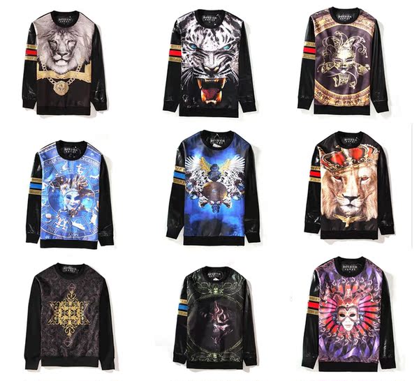 香港it免税代购 holdem denim泰国潮牌小丑狮子长袖男女卫衣