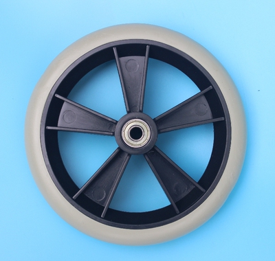 鱼跃轮椅前轮配件万向轮 通用前小轮 小前轮 7英寸轮椅前轮